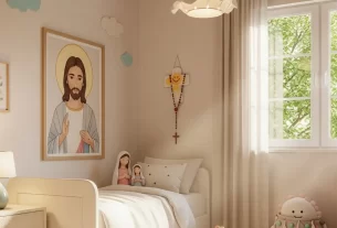 decoração de quarto infantil católico