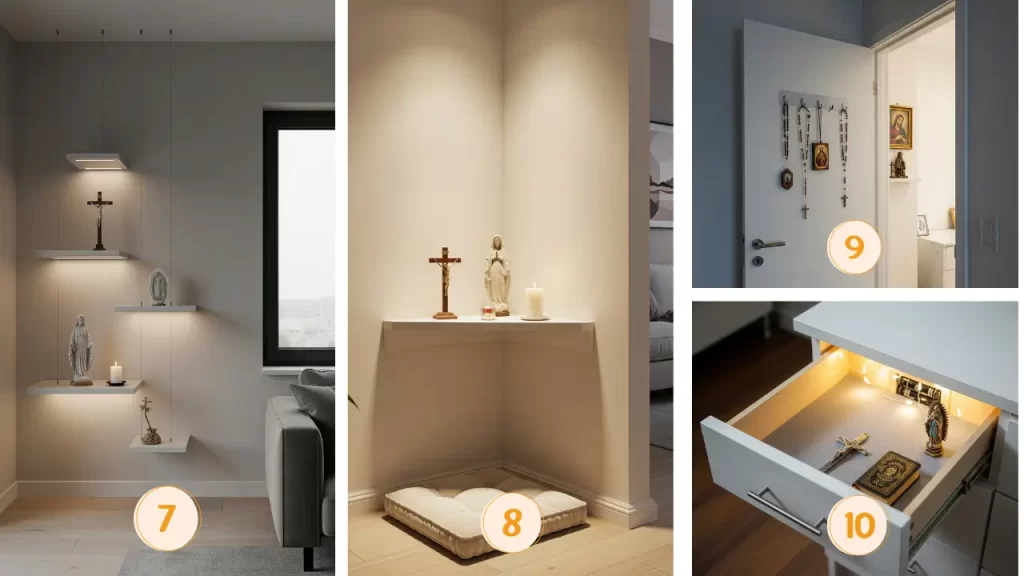 Dicas 7 8 9 e 10 de oratório em apartamento