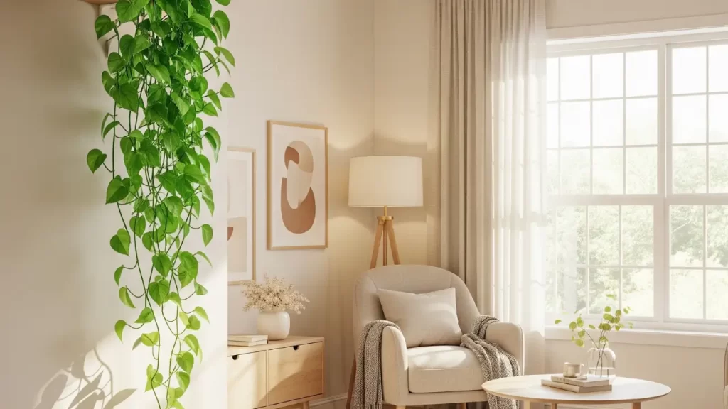 planta jiboia na sala