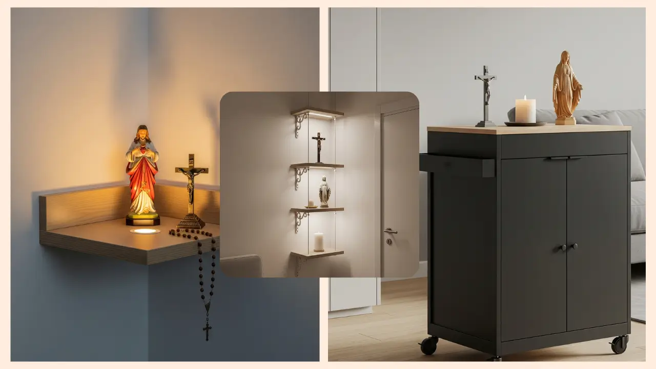 10 soluções de oratório em apartamento