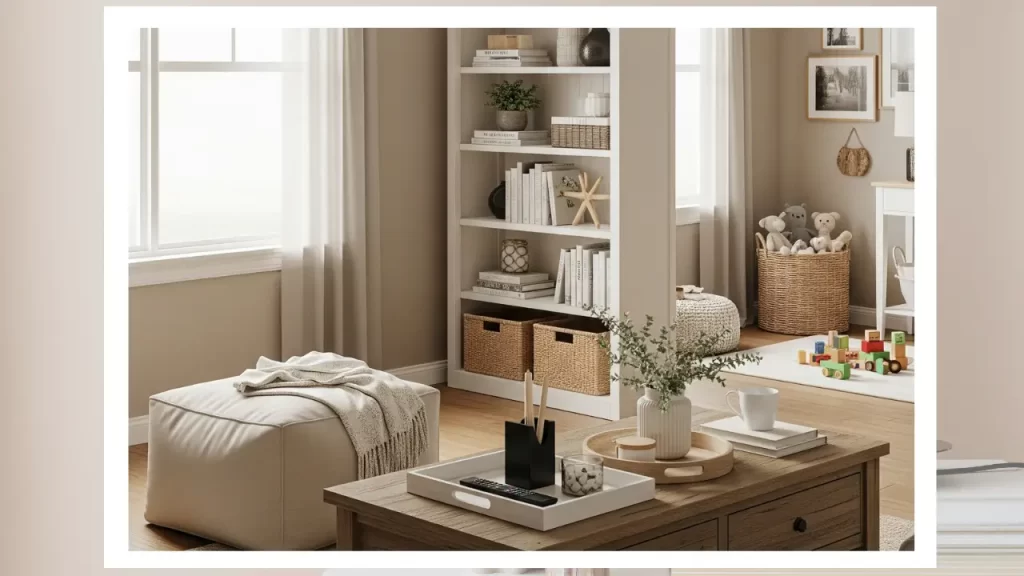 organização de sala para um lar acolhedor
