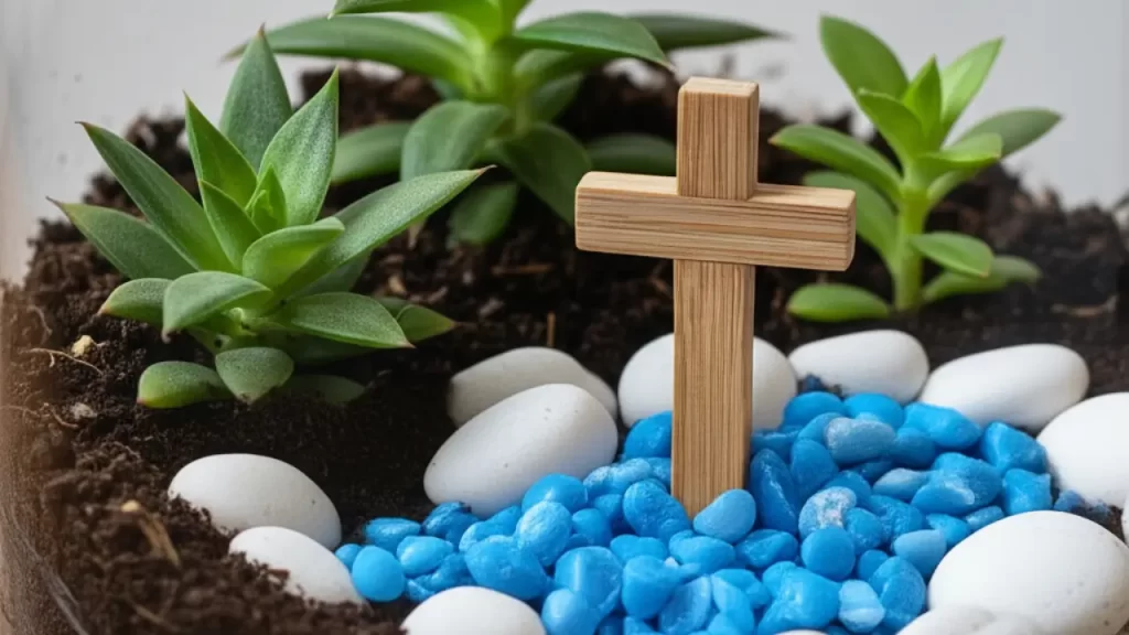 Elementos decorativos para terrário sagrado