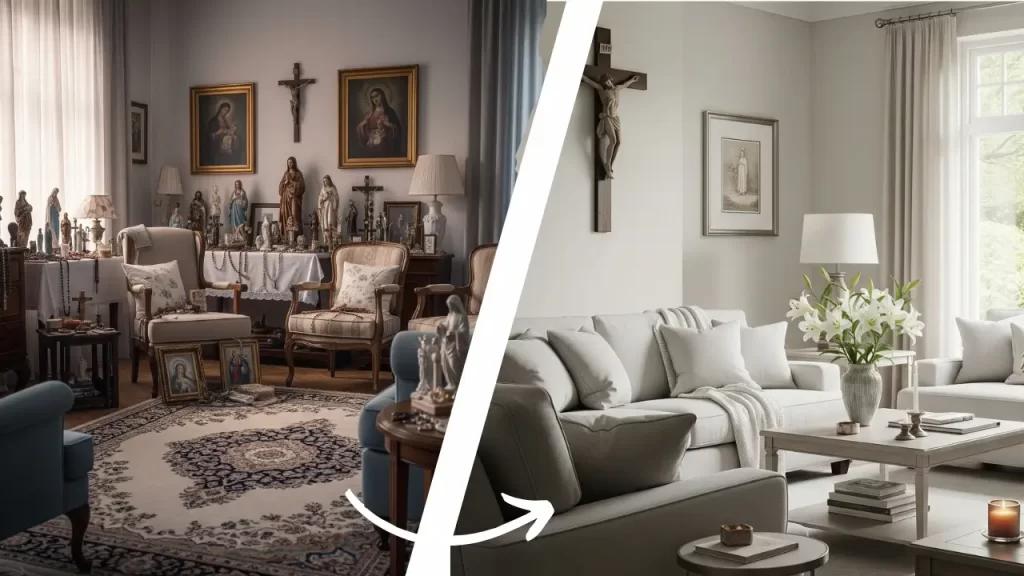 decoração católica e feminilidade
