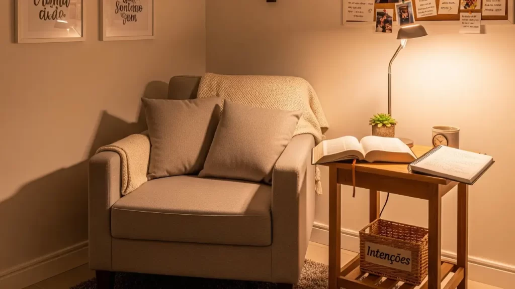 Espaço de oração no estilo do filme quarto de guerra
