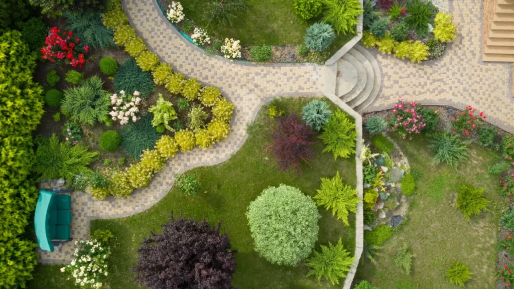 automação no jardim imagem aérea