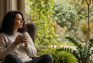 paz e tranquilidade no jardim de inverno