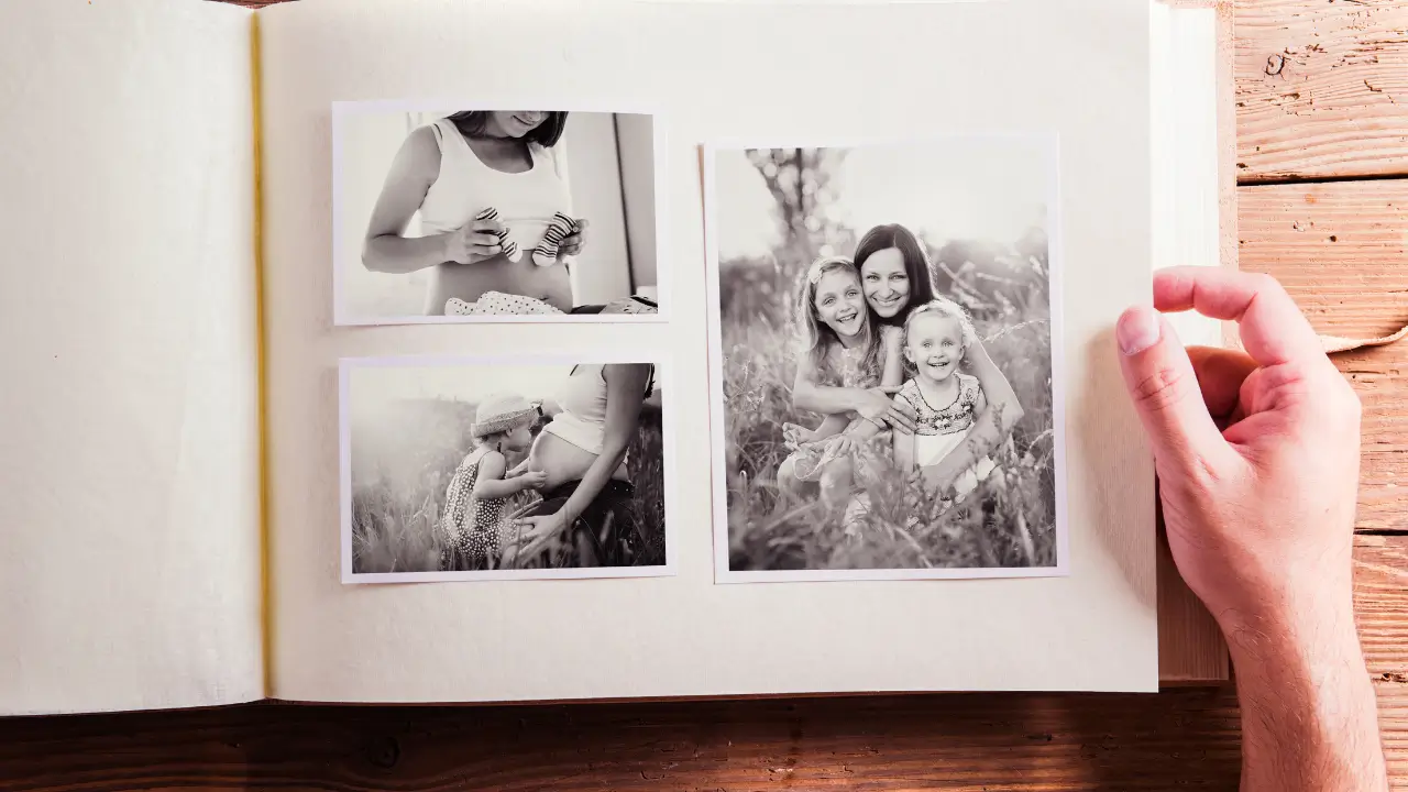 álbum para guardar fotos com memória e sentimento