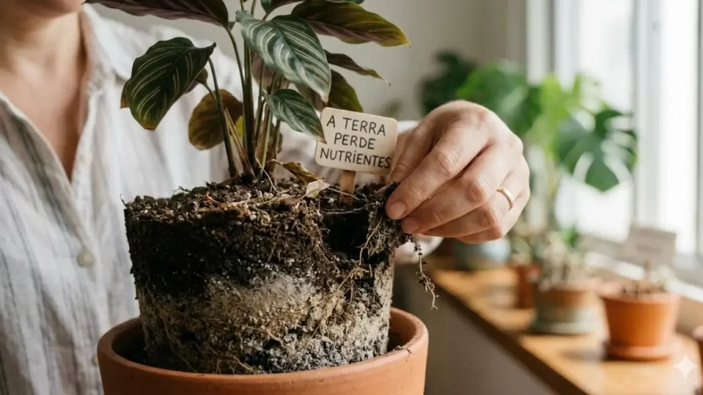 a importância de trocar a terra ao cuidar de plantas em casa