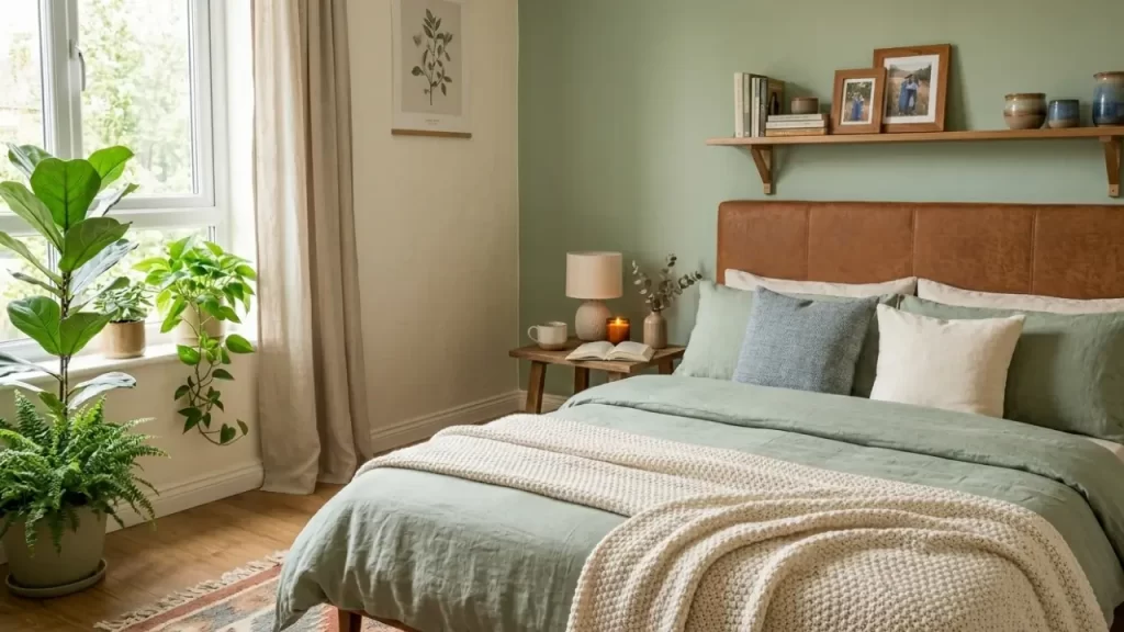 quarto acolhedor demonstrando como as cores influenciam e podem ajudar em como vencer a ansiedade 